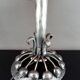 Important Stylized Wrought Iron Lamp with Glass Dome, c. 1930