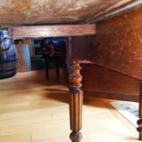 Rustic oak table 1930 with flap