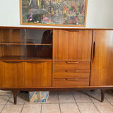 Vintage high teak sideboard