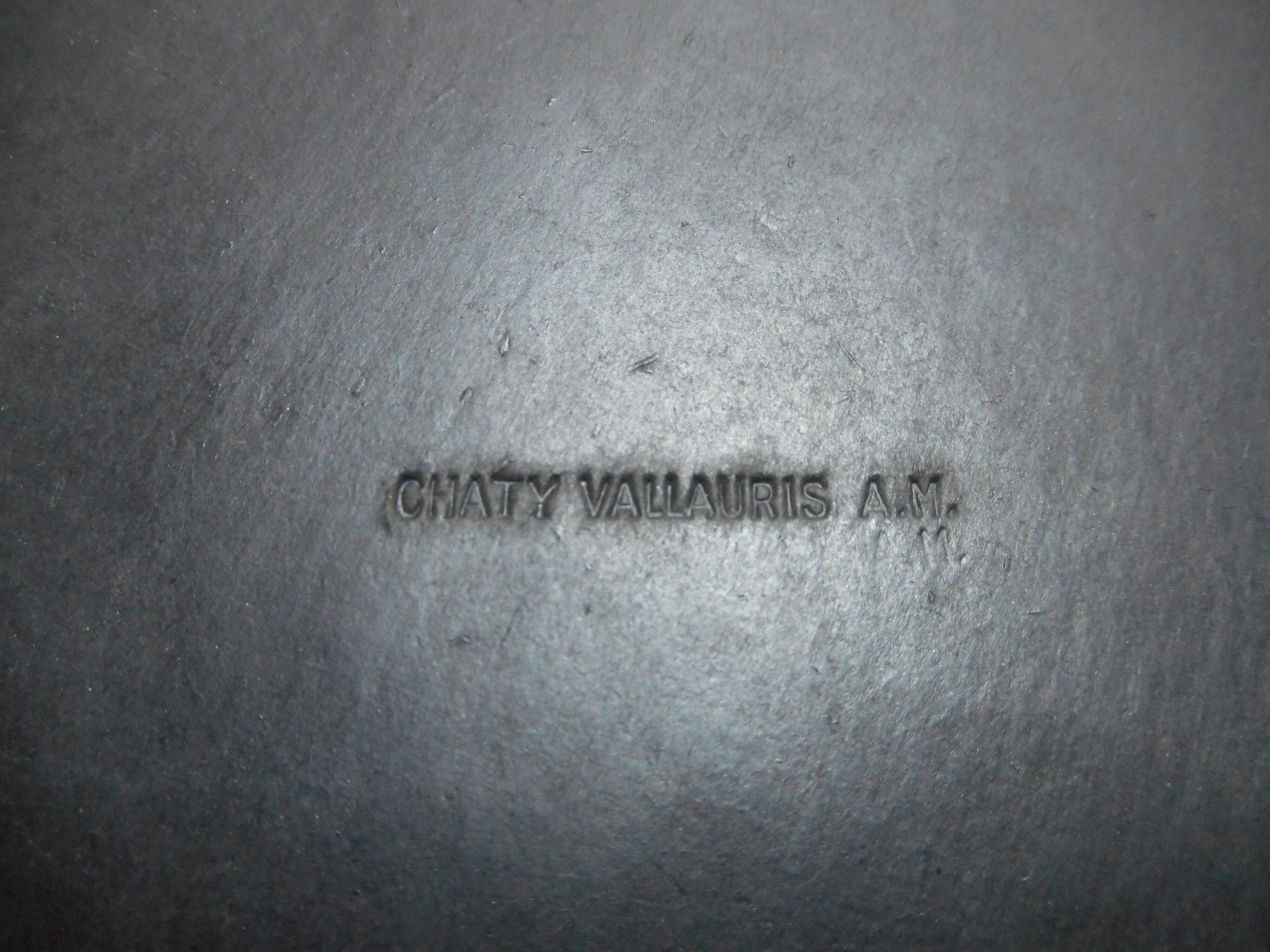 Signed Vallauris Chaty Sun mirror 44cm