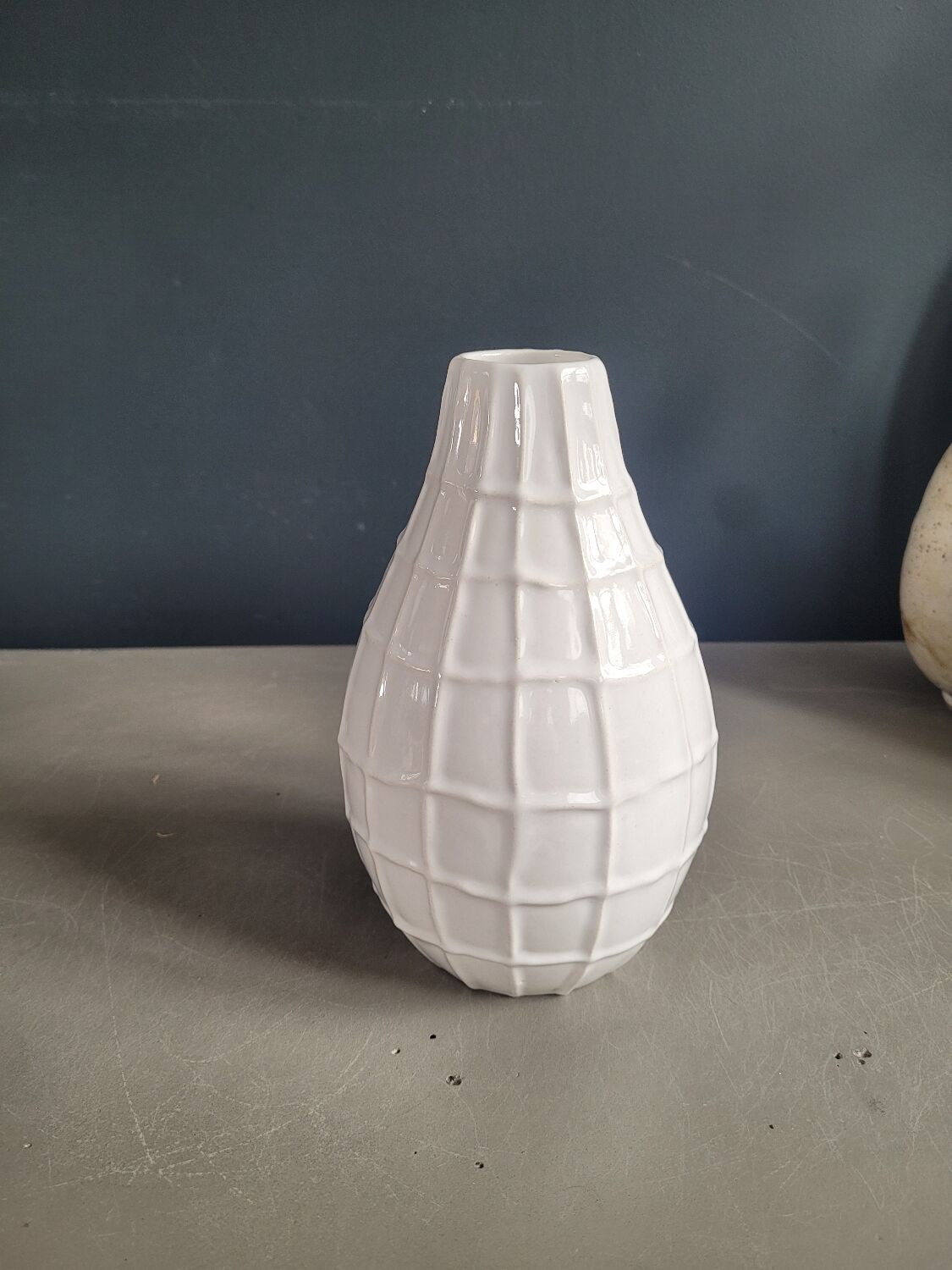 Relief porcelain vase