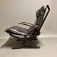 Duo of "Scandinavian design" leather armchairs 1950.