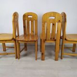 4 vintage pine chairs mountain shawl