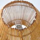 Lampe tripode rotin 1950 vintage