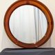 Vintage round orange plexiglass mirror Space Age 1970s