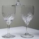 Set of three fine crystal port or aperitif glasses, Saint-Louis style.
