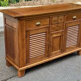 Scandinavian solid wood sideboard with 3 doors and 6 drawers, 160 cm