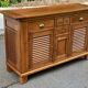 Scandinavian solid wood sideboard with 3 doors and 6 drawers, 160 cm