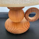 Pair of Scandinavian wooden lamps 60s-70s