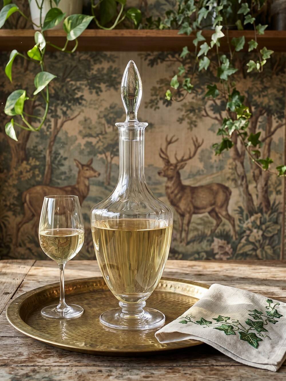 Grande carafe à décanter cristal de Sèvres vintage années 1970-1980