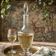 Large crystal decanter from Sèvres, vintage 1970s-1980s.
