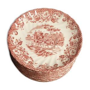 Lot de 8 assiettes plates