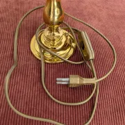 Brass lamp with black fabric shade