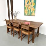 French farmhouse table in solid walnut, circa 1920