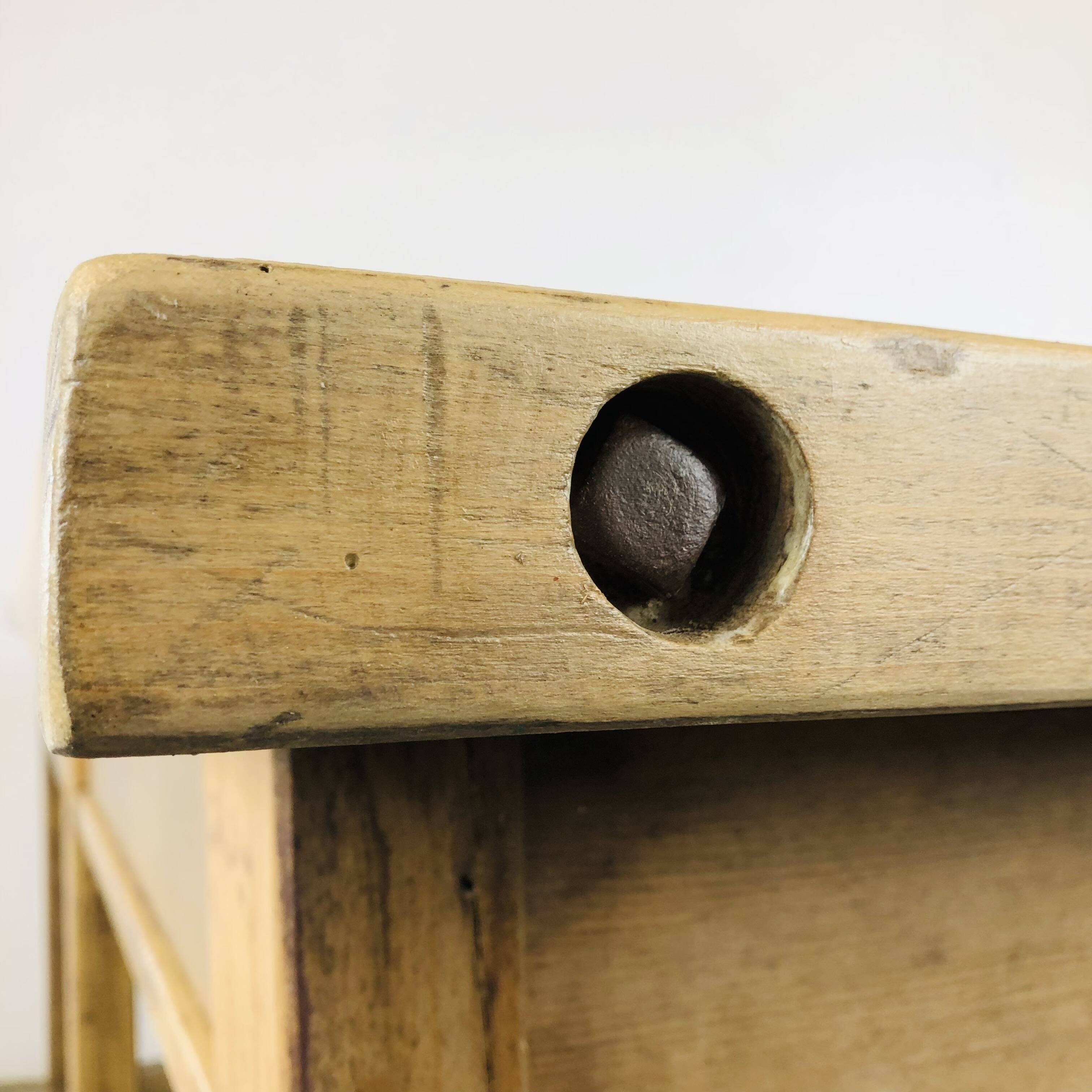 French old beech bakery table