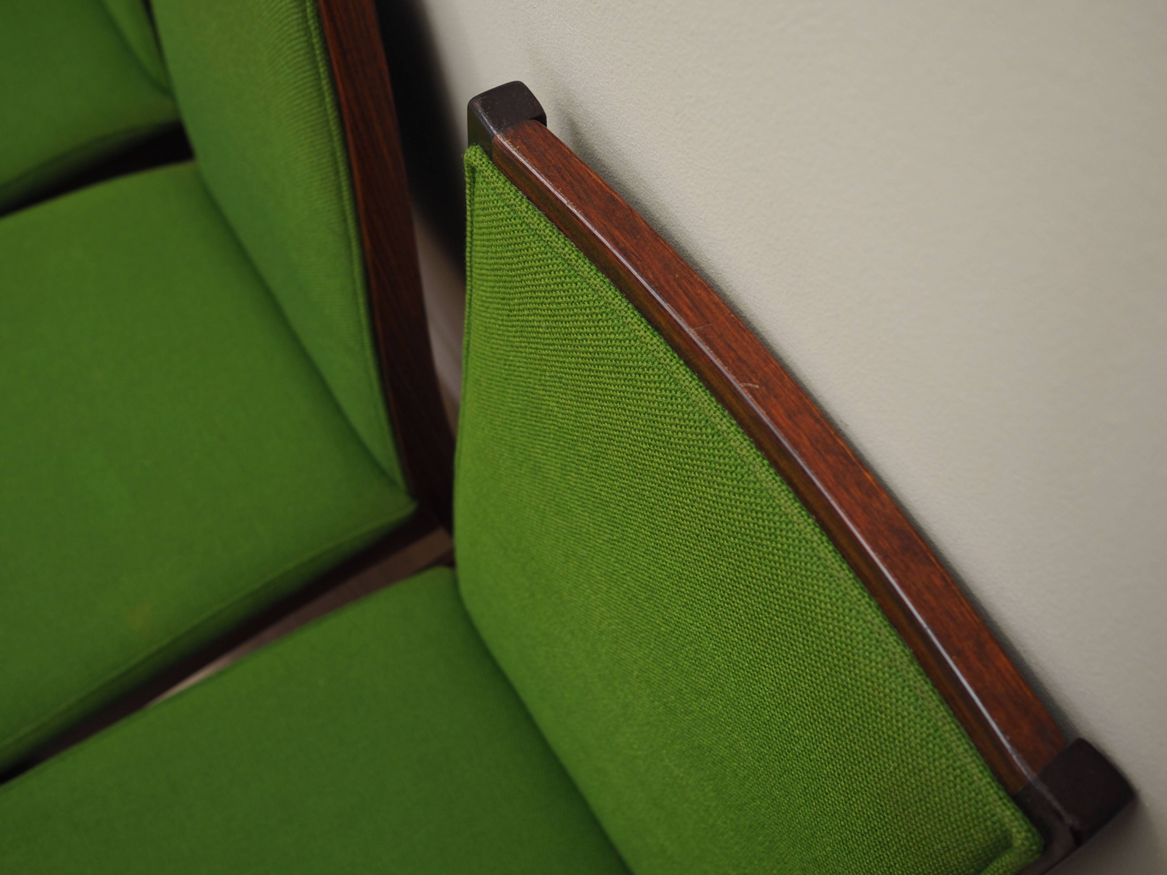 Ensemble de quatre chaises en palissandre, design danois, années 1970, éditeur : Dyrlund