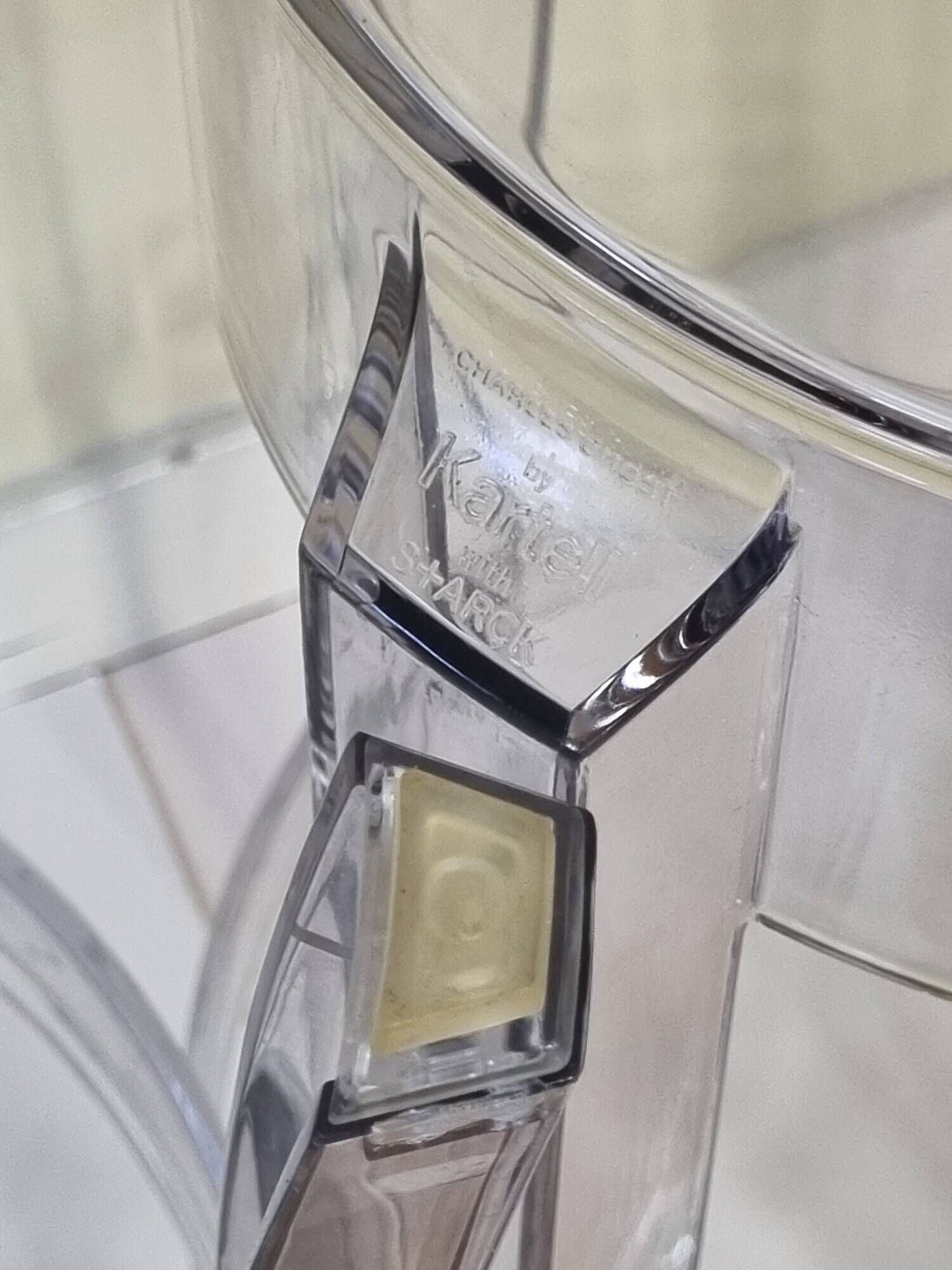 Set of 3 transparent Charles Ghost stools by Philippe Starck for Kartell, 65 cm