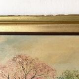Oil on canvas framed countryside landscape