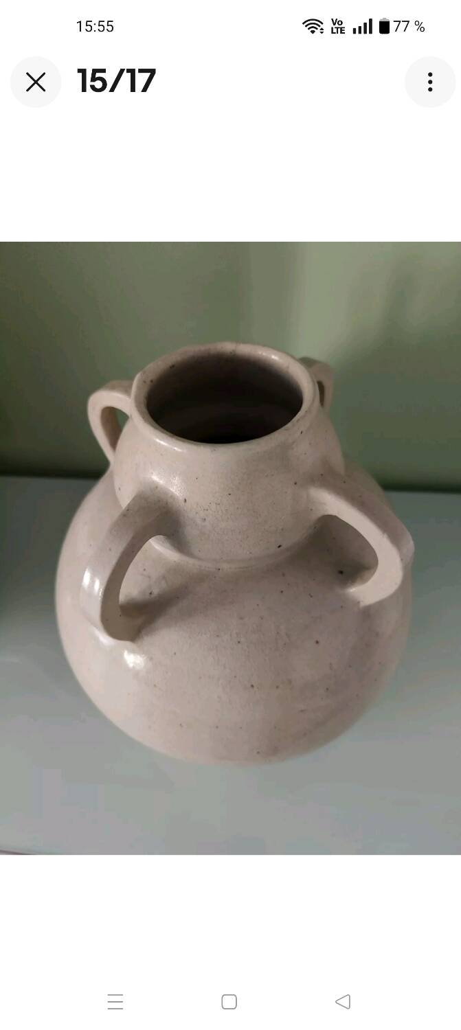 Betzy augeron (1882-1976) large ceramic vase / glazed stoneware 1930 lol-
