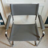 Office Chair in leather and chrome of the 1970s