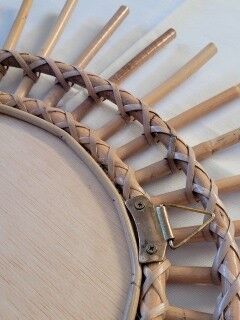 Rattan sun mirror, 55 cm