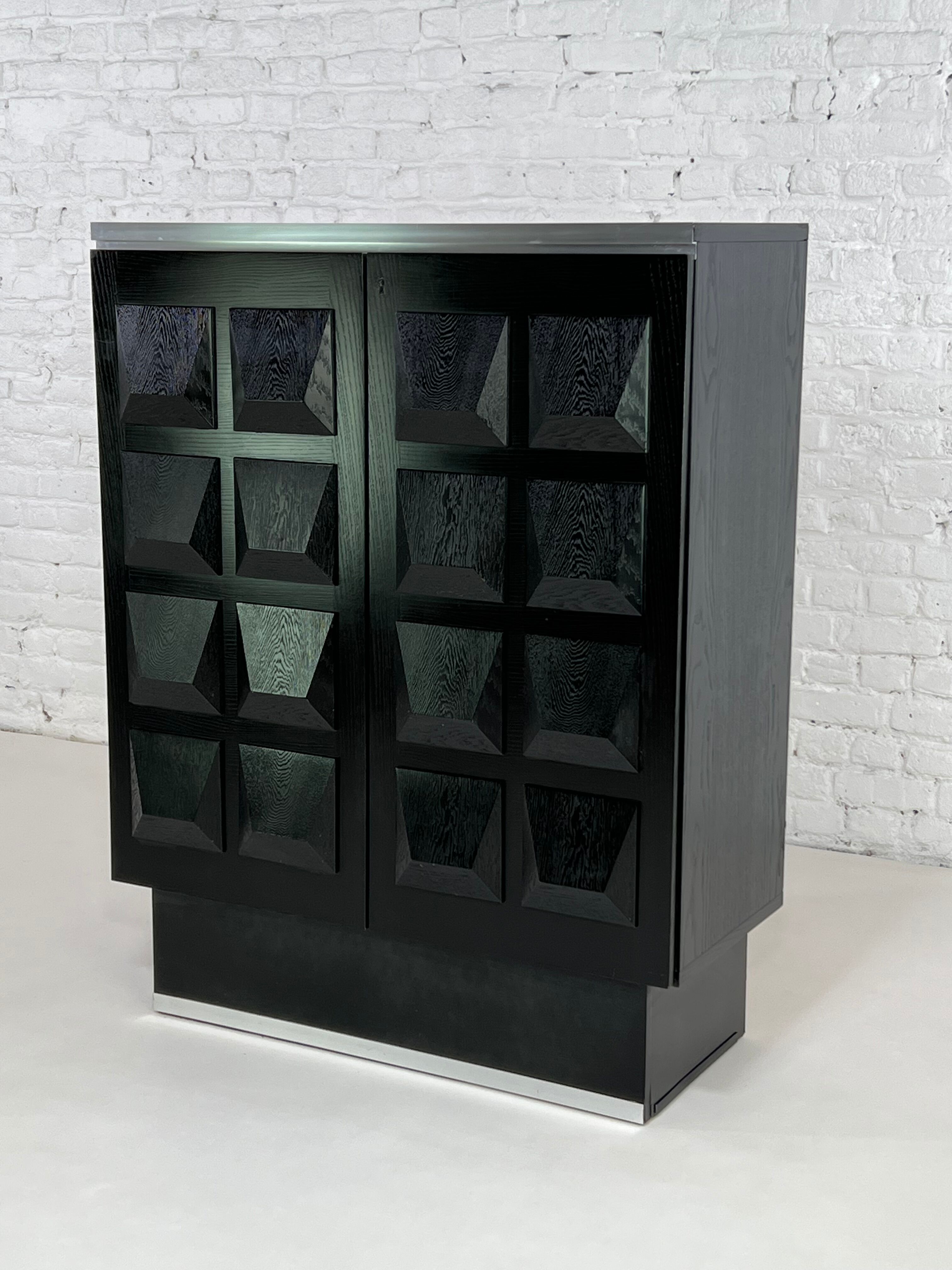 Brutalist bar storage cabinet