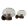 Pair of vintage wall lights, copper and bubbled glass, BEGA Germany 1970