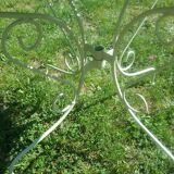 Green wrought iron garden furniture