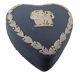 Blue heart jewelry box Wedgwood jasper ware