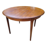 Scandinavian design round table in teak