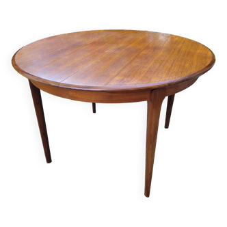 Scandinavian design round table in teak