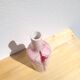 Bouteille, vase soliflore rose Sct Prato Italie