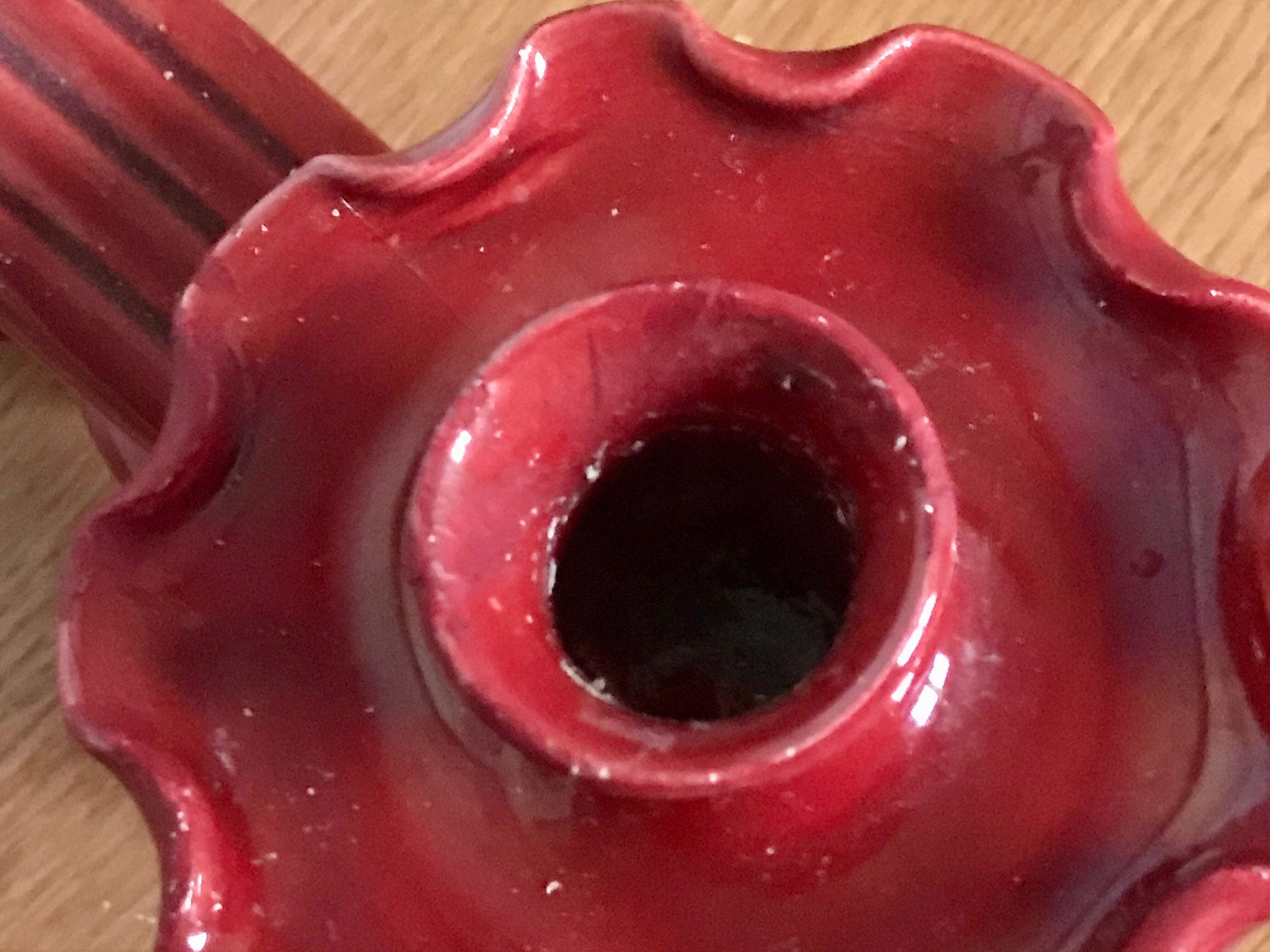 Vallauris ceramic candlestick