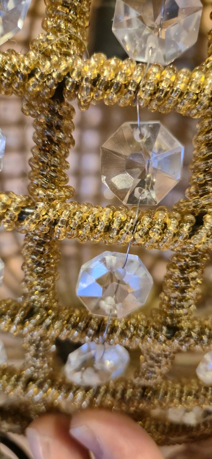 Magnificent and spectacular vintage Italian spherical chandelier.