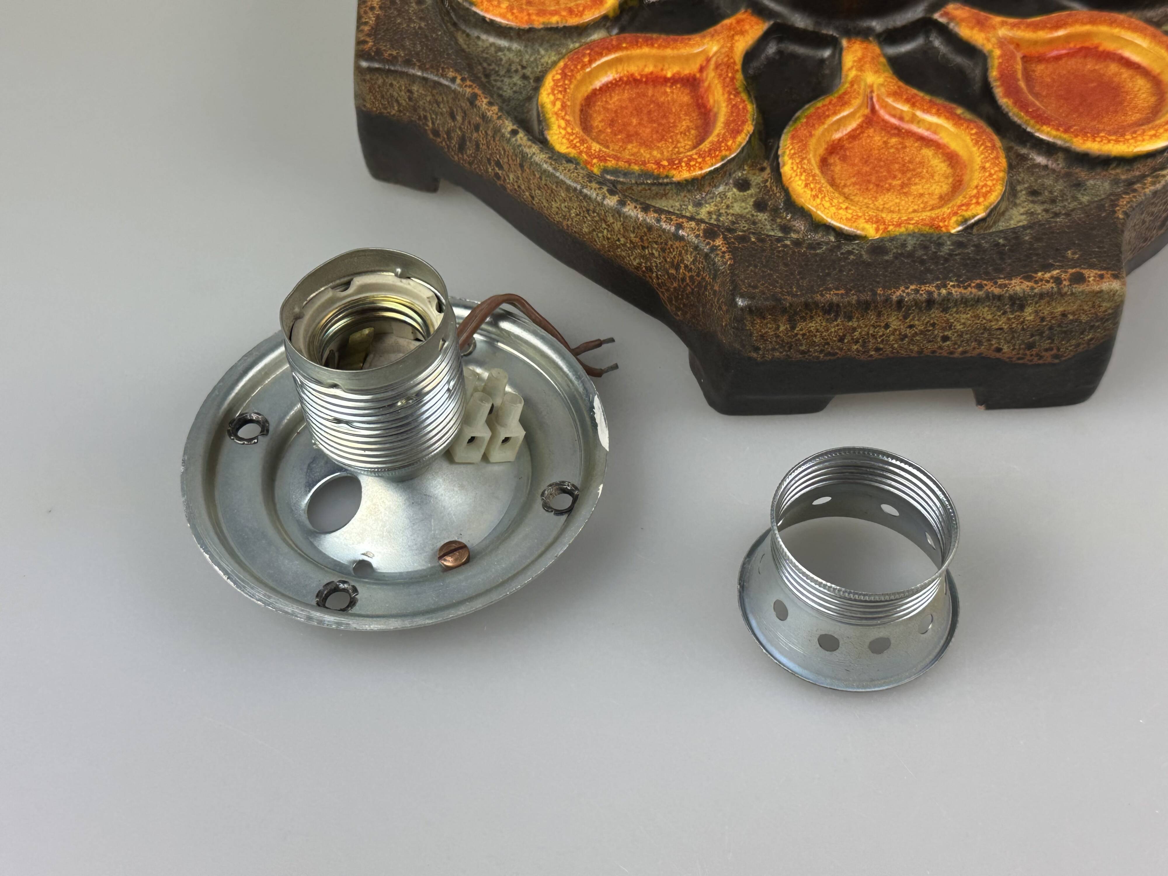 1960s/1970s Ceramic Wall Sconce, Mid-Century Space Age Design