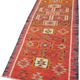 Turkish Handwoven Vintage Herki Kilim 93 cm x 316 cm
