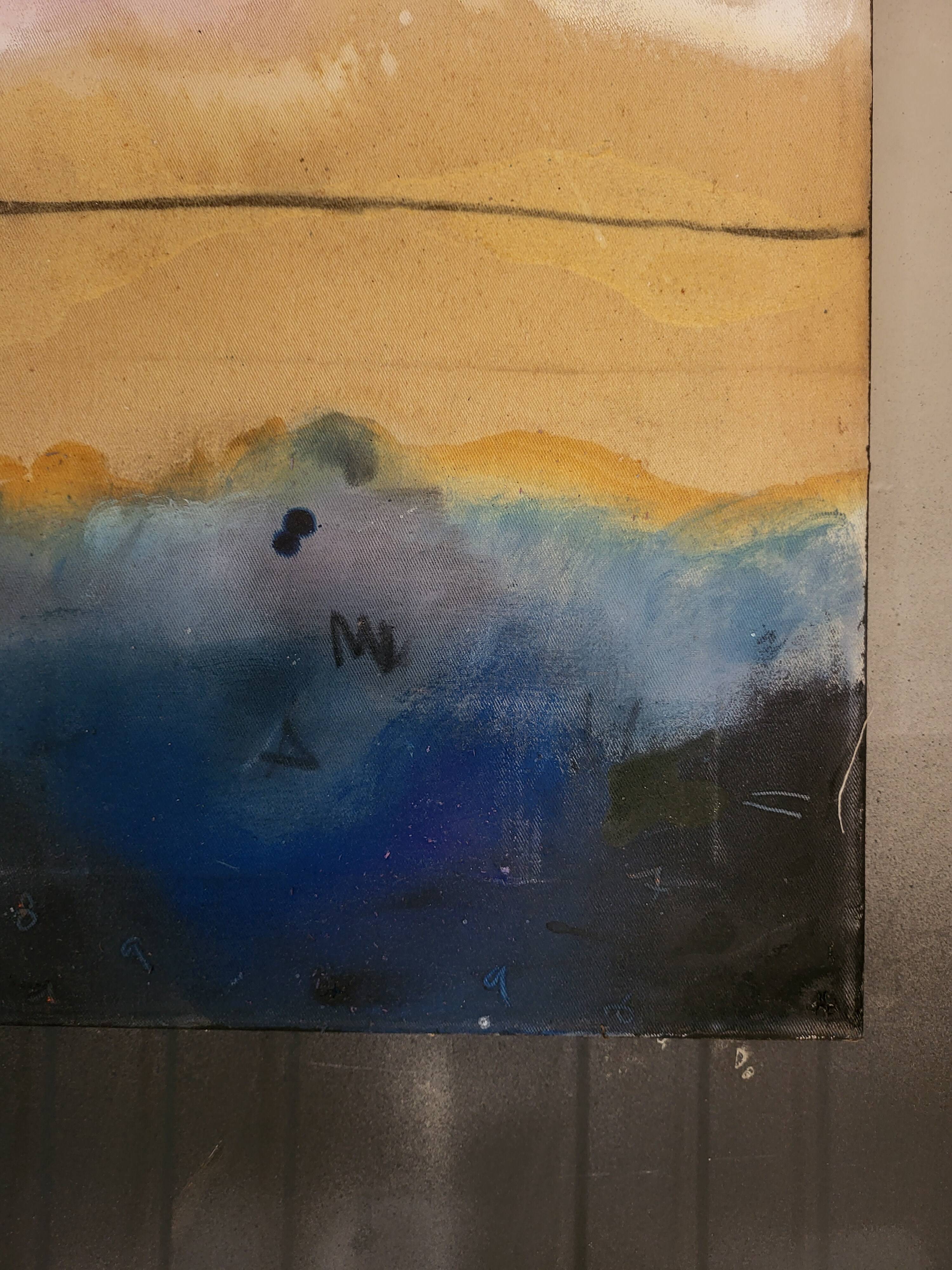 Tableau contemporain abstrait – Alexis Alary – 54 x 65 cm