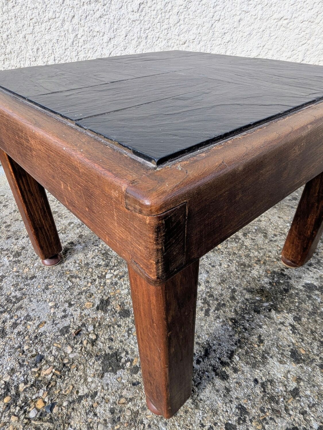 Vintage 1970s Elm Coffee Table by Maison Regain