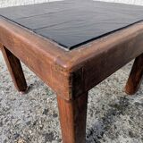Vintage 1970s Elm Coffee Table by Maison Regain