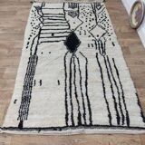Handmade wool Berber rug 240 X 140 CM