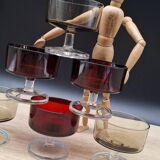 Set of 6 champagne glasses Cavalier Sweden Luminarc two-tone