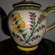 Henriot Quimper France teapot entirely hand decorated Brittany