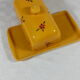 Glazed and decorated ceramic butter dish