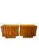 The pair of brutalist credenzas by Gaetan Pullanghiel.