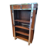 Art Deco style shelf in wood and stainless steel