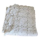 White vintage crochet bedspread