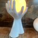 vintage ceramic and opaline hand lamp