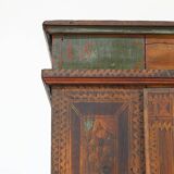 Painted folk art bridal wardrobe 1816