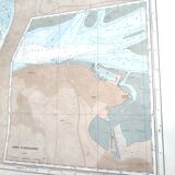 Map arcachon gironde basin 84cm by 63cm