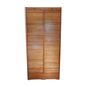 Double wooden curtain binder